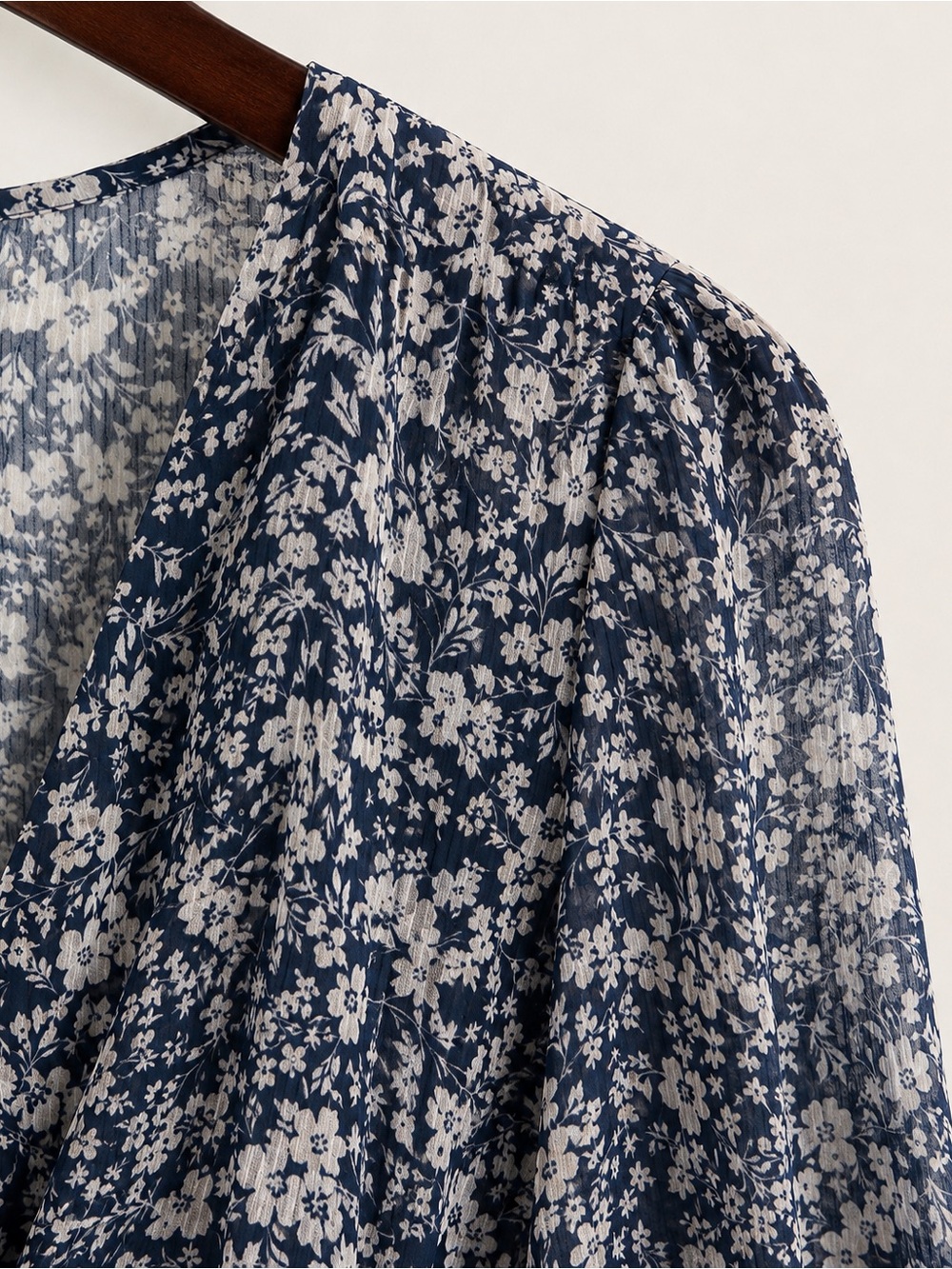 Trixxi Clothing Company Navy Floral Long Sleeve Dress – Size Large - Picture 4 of 4
